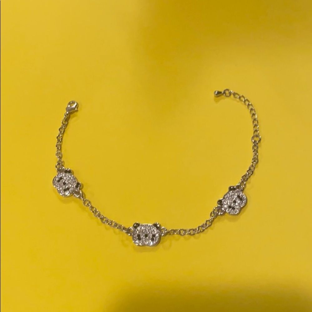 Panda silver bracelet